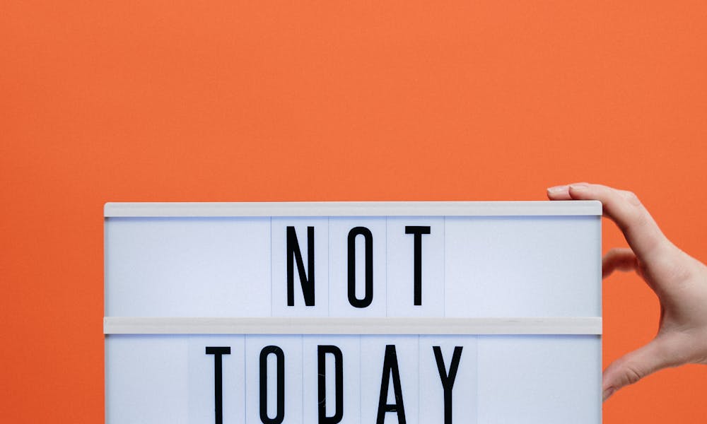 Not Today Covid19 Sign On Wooden Stool .pexels