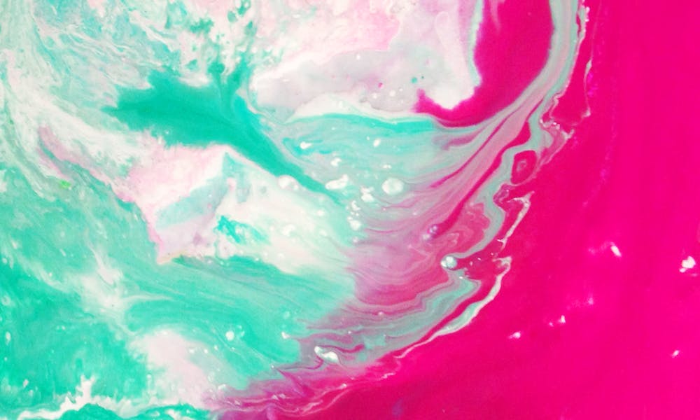 Teal, White, and Pink Paint .pexels