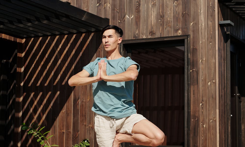 A Man Working Out on the Veranda .pexels