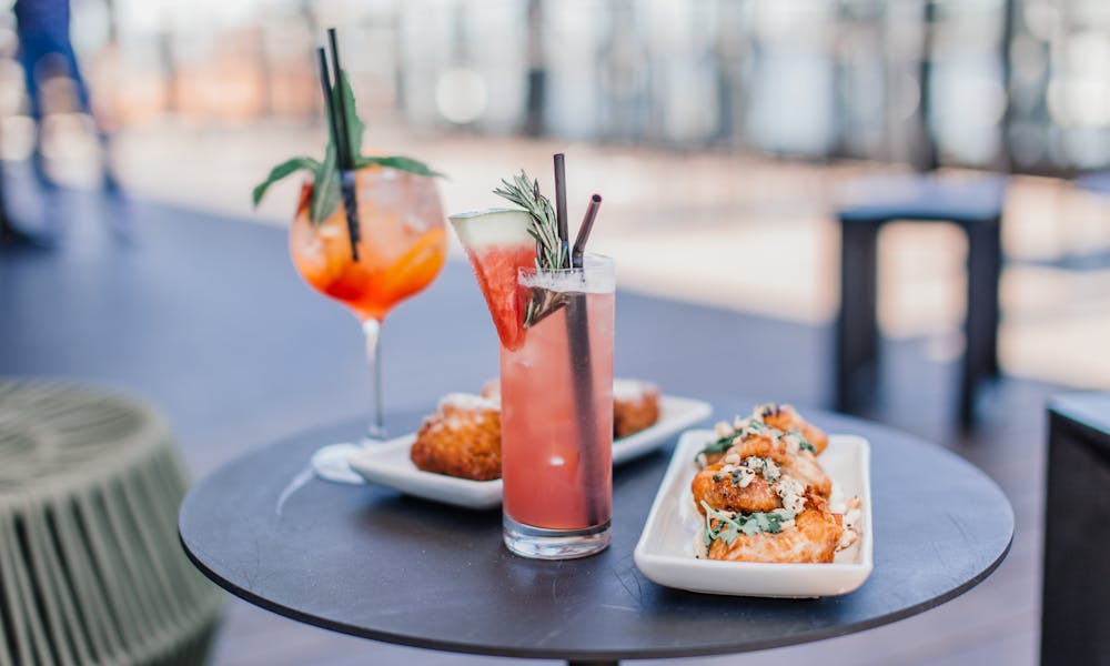 Food on Plates and Cocktail Drinks .pexels