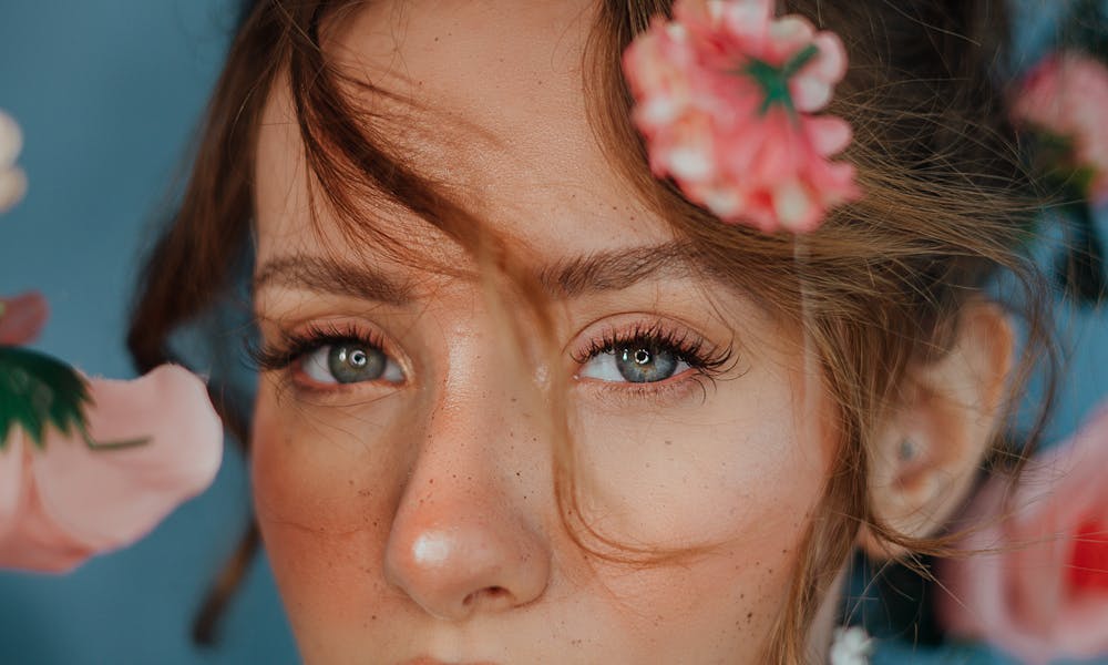 Portrait of Woman with Flowers .pexels
