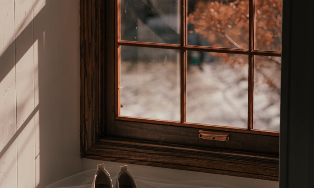 Shoes, Pine Cones and Jewellery on Windowsill .pexels