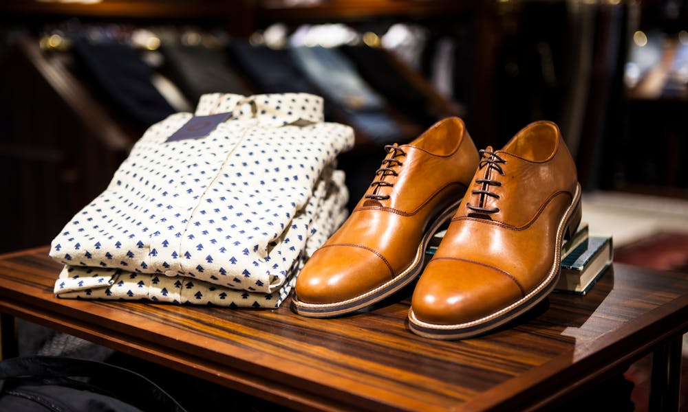 Pair of Brown Leather Casual Shoes on Table .pexels