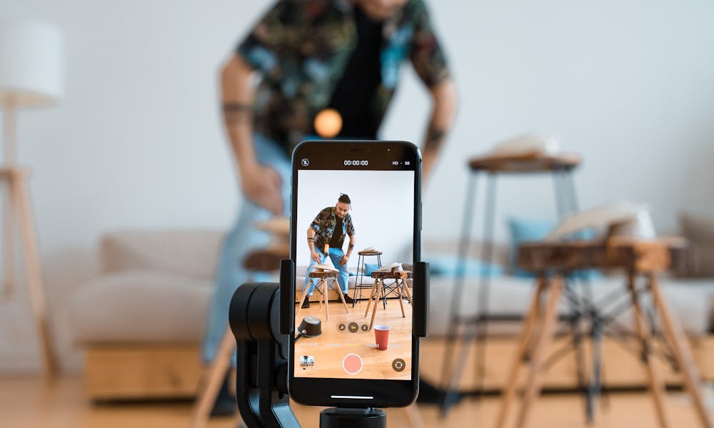 A Mobile Phone on a Tripod .pexels